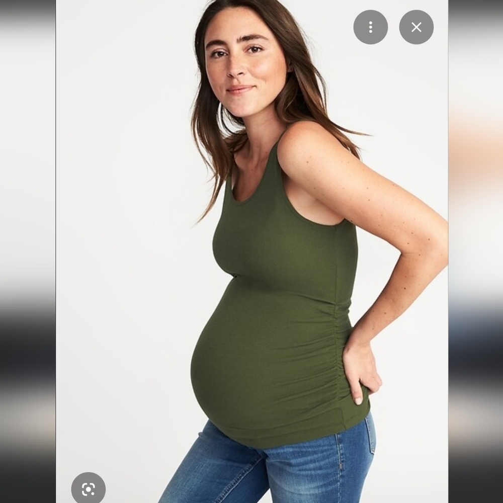 GAP Maternity Women's Olive Green Tank Top